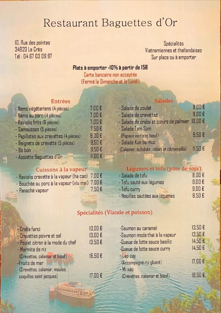 Les Baguettes d'Or - Menu Image 1